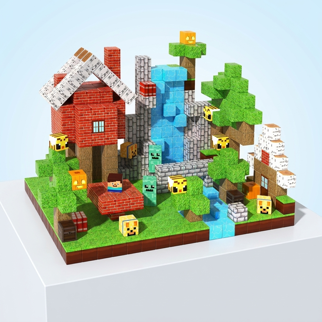 Minecraft kaladėlių rinkinys